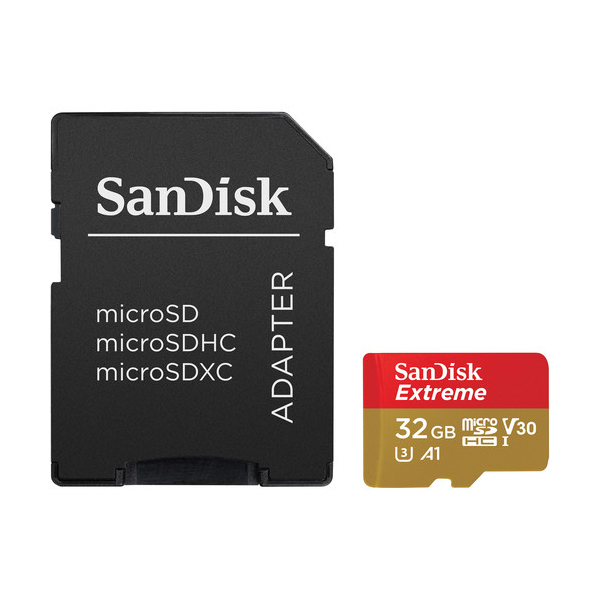 Sandisk Extreme microSD mälukaart + adapter