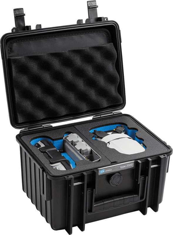 BW Outdoor Cases - Type 2000 for DJI Mini 2/DJI Mini 2 Fly More Combo Black